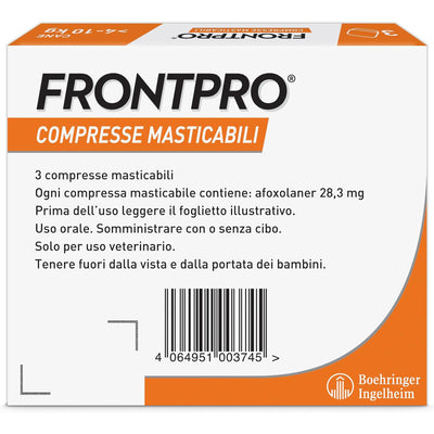 FRONTPRO CANE 4-10 KG 28,3 MG 3 CPR