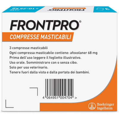 FRONTPRO CANE 10-25 KG 68 MG 3 CPR