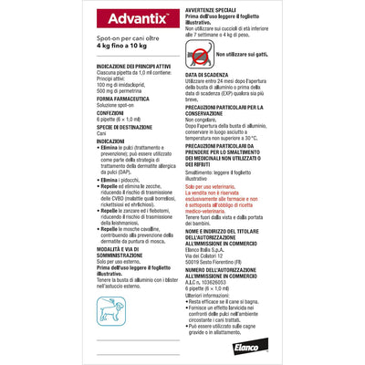 ADVANTIX SPOT-ON 4-10kg (6 x 1ml)