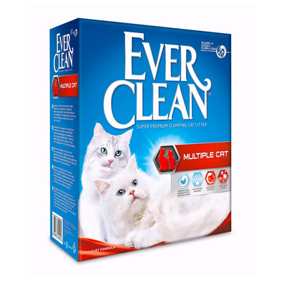 Lettiera agglomerante Ever Clean Multiple Cat con carbone attivo, confezione da 10 litri per gatti