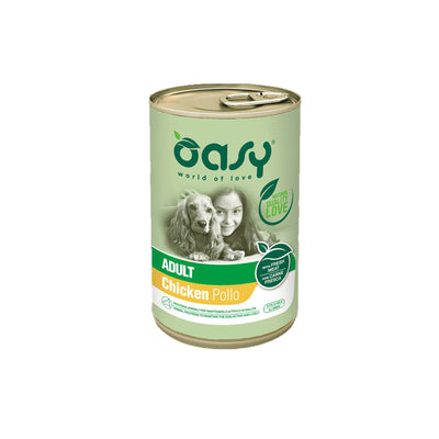 Paté umido Oasy per cani adulti al pollo in lattina 400 g