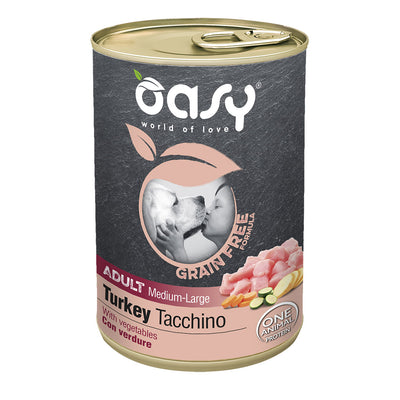 Lattina Oasy Wet Dog Grain Free Adult Medium Large Tacchino 400 g