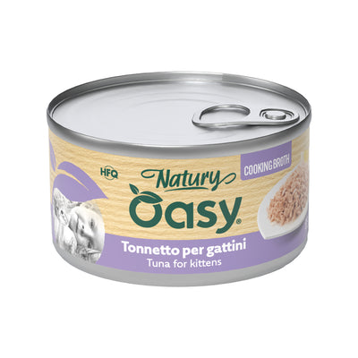 Brodo di tonnetto per gattini Oasy Wet Cat Natury Cooking in lattina 85 g