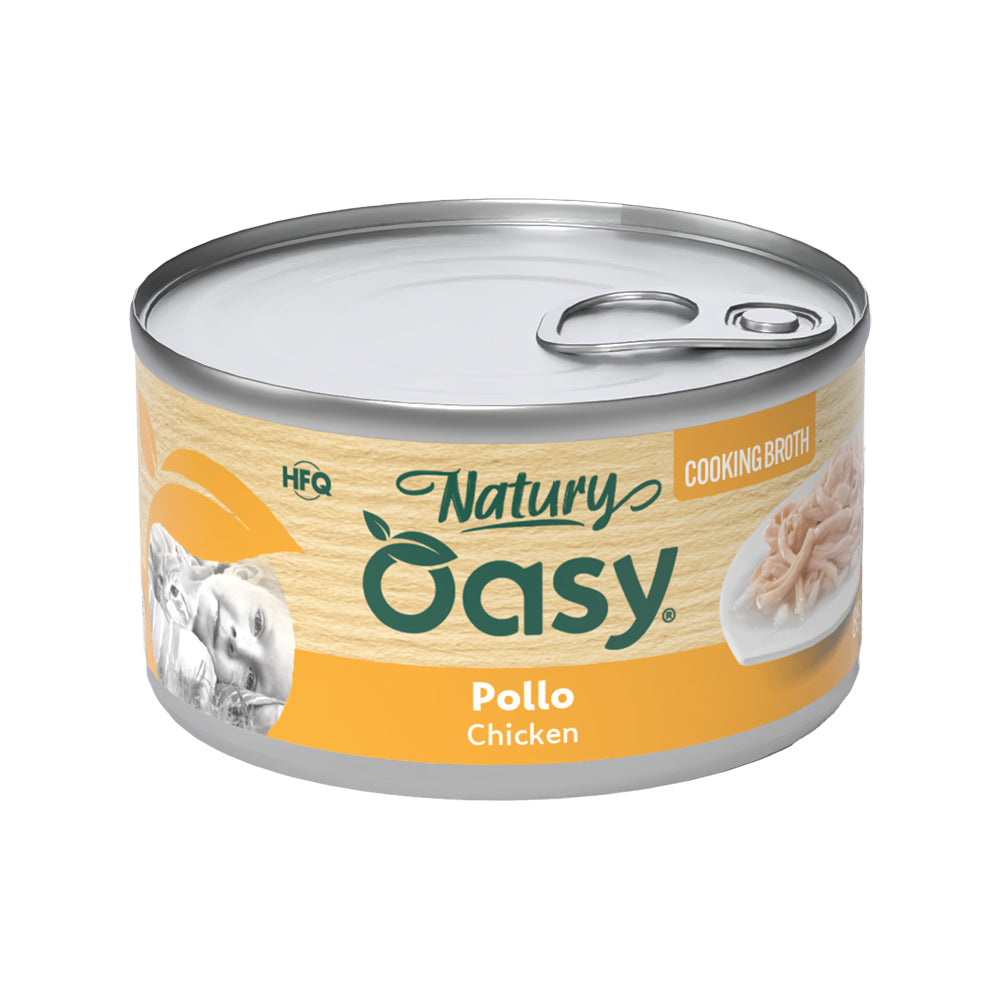 Alimento umido per gatti Oasy Natury Cooking Broth pollo in lattina 85 g