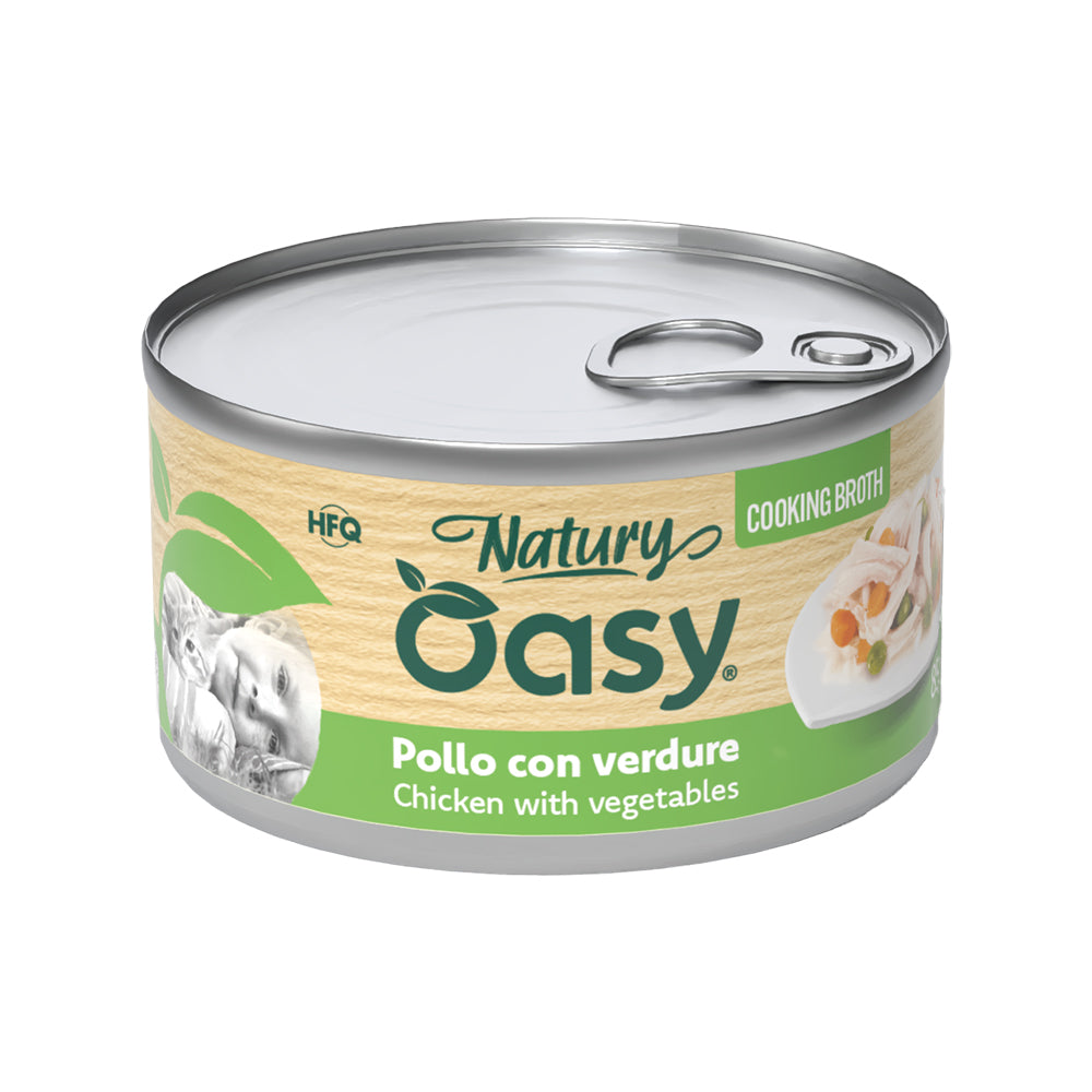Lattina Oasy Wet Cat Natury Cooking broth pollo con verdure 85 g per gatti adulti