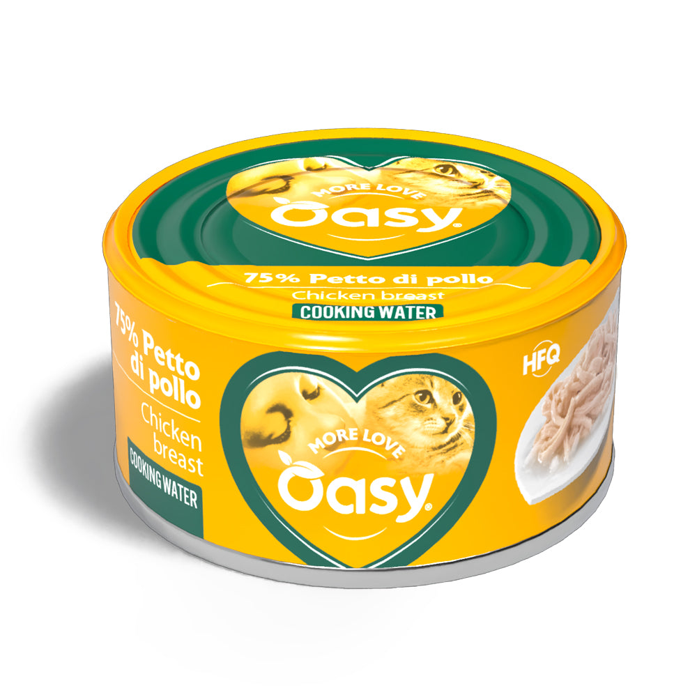 Lattina Oasy Wet Cat More Love petto di pollo per gatti adulti 70 g
