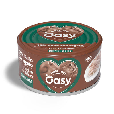 Lattina Oasy Wet Cat More Love Pollo Fegato 70g per gatti adulti