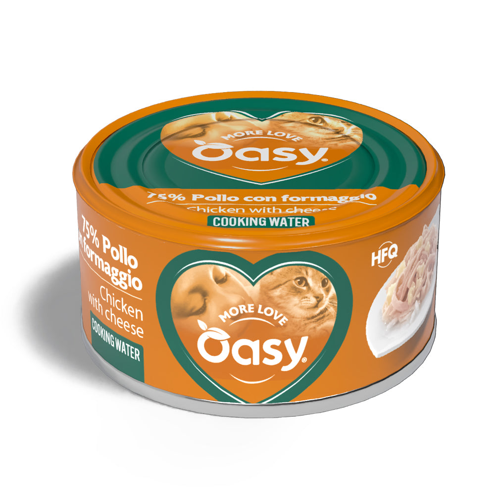 Lattina Oasy Wet Cat More Love pollo con formaggio 70 g per gatti adulti