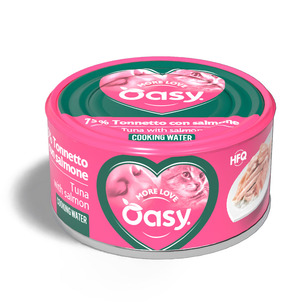 Lattina Oasy Wet Cat tonno salmone 70g per gatti adulti