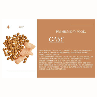 Oasy Dry Dog GRAIN FREE - ADULT MEDIUM/LARGE MAIALE 2 Kg