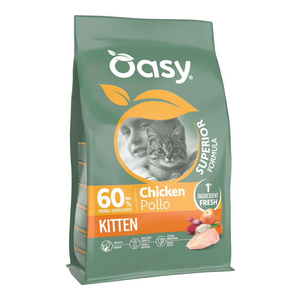 Oasy Dry Cat Superior - KITTEN POLLO