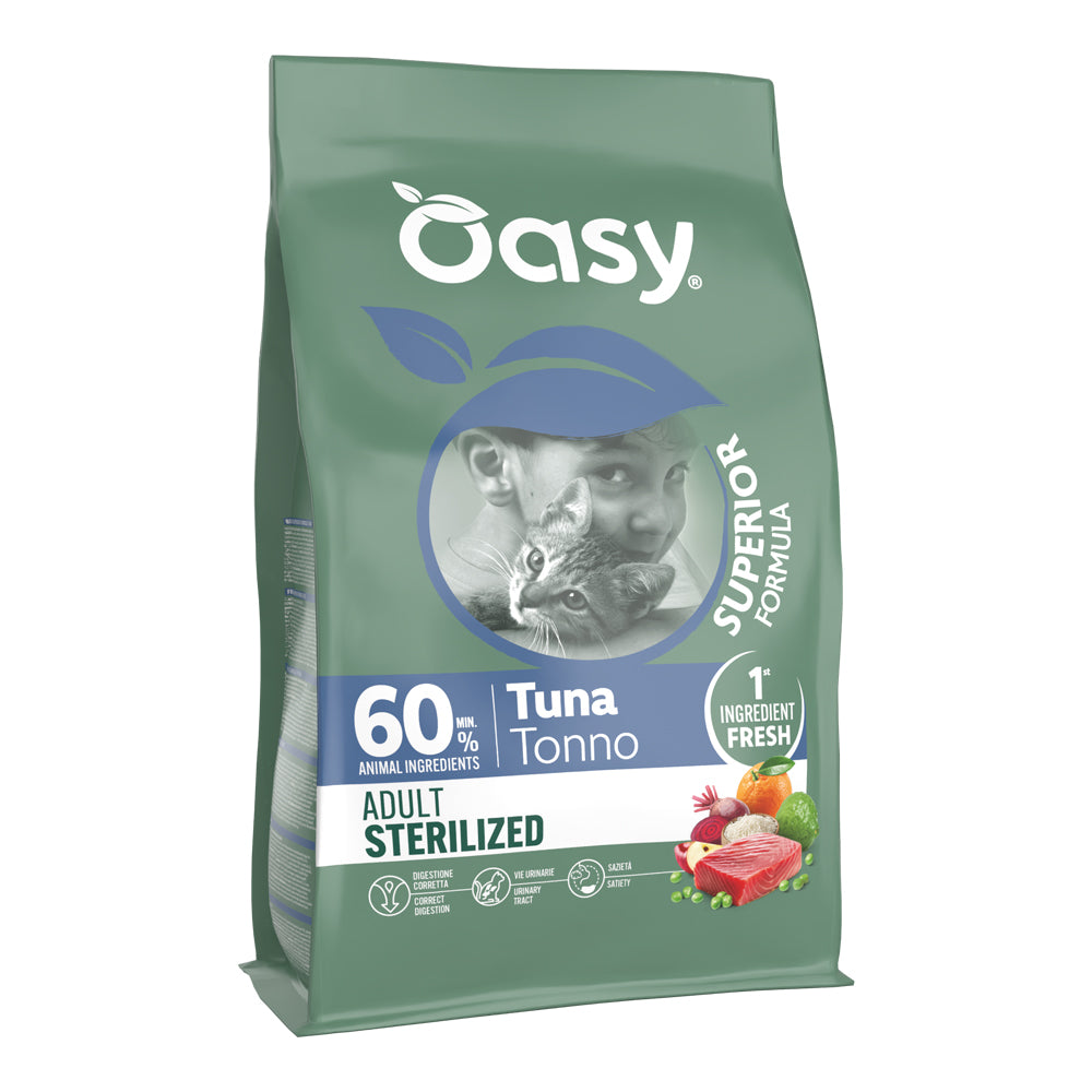Oasy Dry Cat Superior - ADULT STERILIZED TONNO