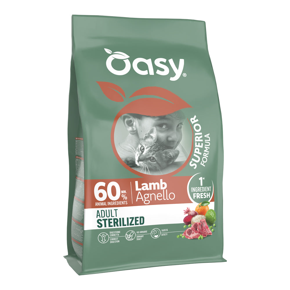 Oasy Dry Cat Superior - ADULT STERILIZED AGNELLO