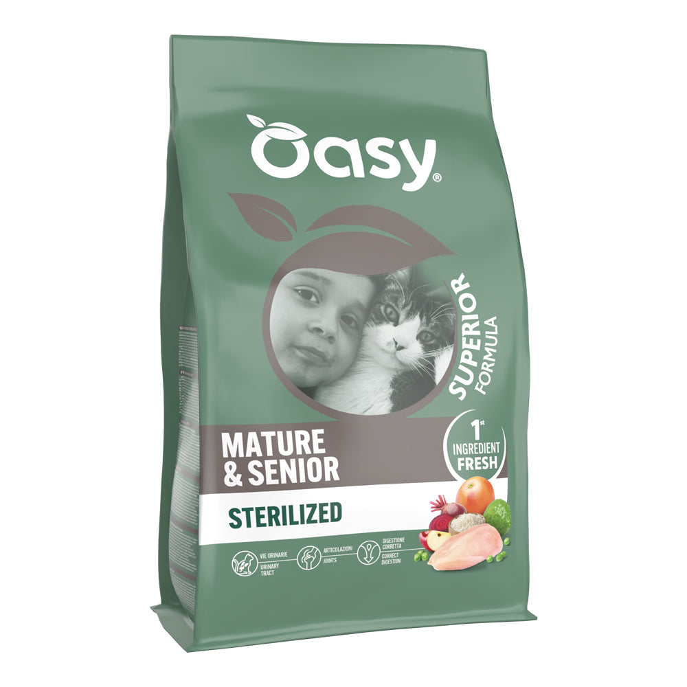 Oasy Dry Cat Superior - MATURE & SENIOR STERILIZED POLLO