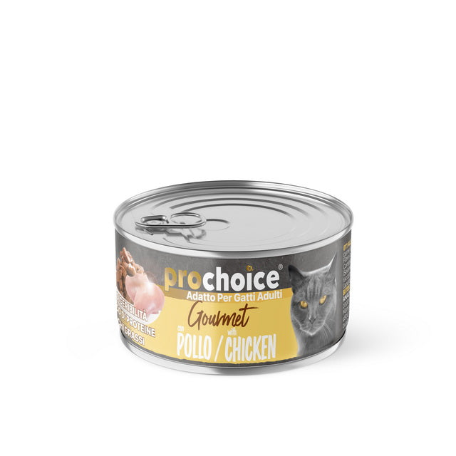 Bocconcini in gelatina con pollo ProChoice per gatti adulti, lattina 85g