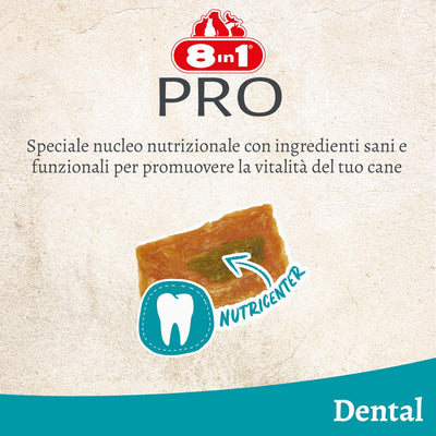 8in1 Fillets Pro Dental S 80 g snack dentale per cani per la routine di igiene orale