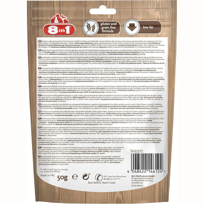 8IN1 FREEZE DRIED MEATY TREATS POLLO & CAROTE GR. 50