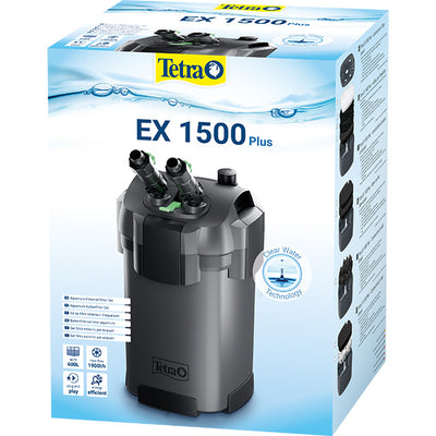 Filtro esterno Tetratec EX 1500 Plus per acquari 300-600 litri con valvole regolabili e ventosa