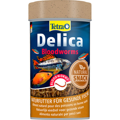 Snack liofilizzato TetraDelica Chironomus larve di zanzara rosse per pesci 100 ml