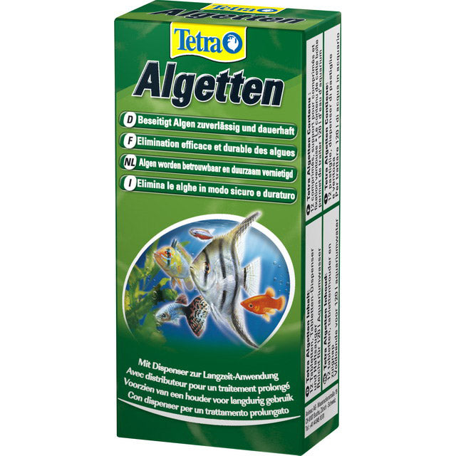 Tetra Algetten compresse anti-alghe per acquario con dispenser, confezione da 12 compresse