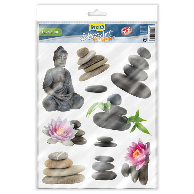 Stickerset Feng Shui Tetra DecoArt A4 con motivi decorativi per acquari, adesivi resistenti all'acqua