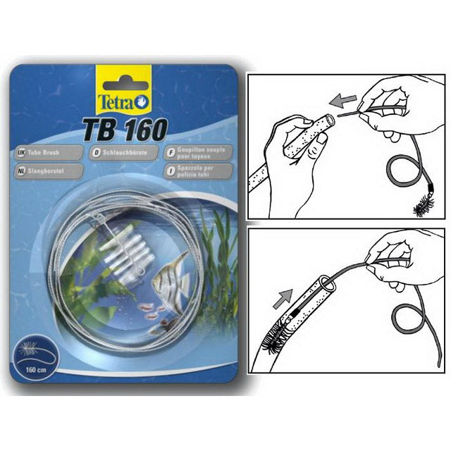 Scovolo per tubi filtro acquario 160 cm in acciaio inossidabile flessibile