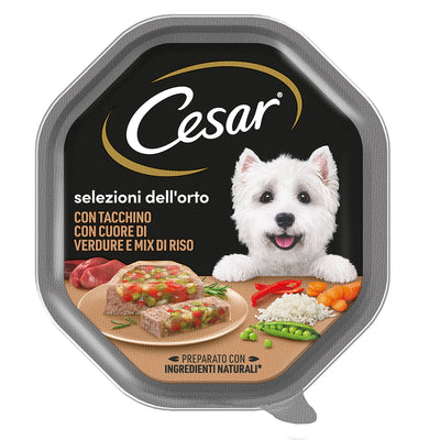 Paté Cesar Cuore di Verdure con Tacchino per cani, confezione da 150 g