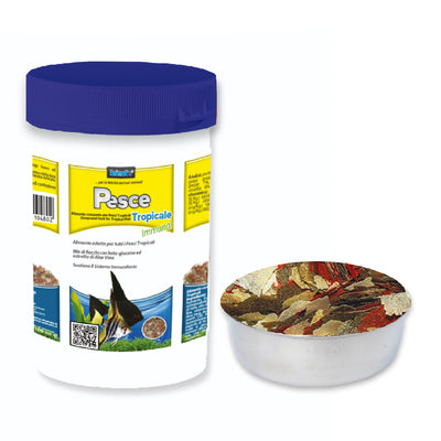Mangime in fiocchi galleggianti a 3 colori per pesci tropicali con beta-glucano e Aloe Vera