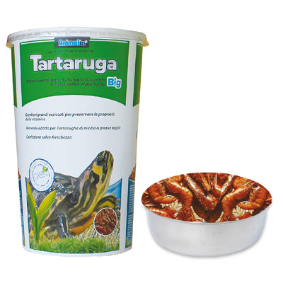 Mangime per tartarughe acquatiche gamberi grandi essiccati in confezione eco big cartone
