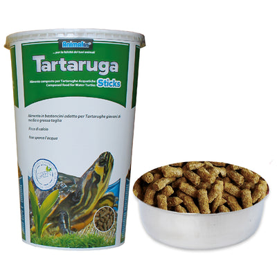 Mangime in sticks galleggianti per tartarughe acquatiche in confezione eco-friendly