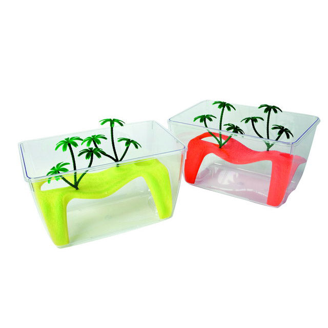 Tartarughiera Panarea Media in plastica resistente 32,5x21x20 cm per tartarughe acquatiche