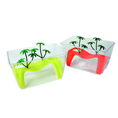 Tartarughiera Panarea Media in plastica resistente 32,5x21x20 cm per tartarughe acquatiche