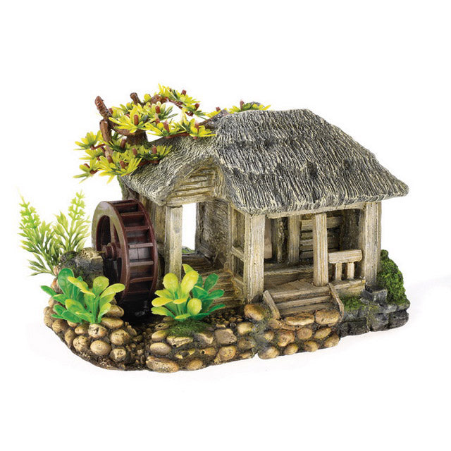 Decorazione mulino ad aria per acquario, 22 x 15,5 x 15 cm, materiali sicuri per pesci