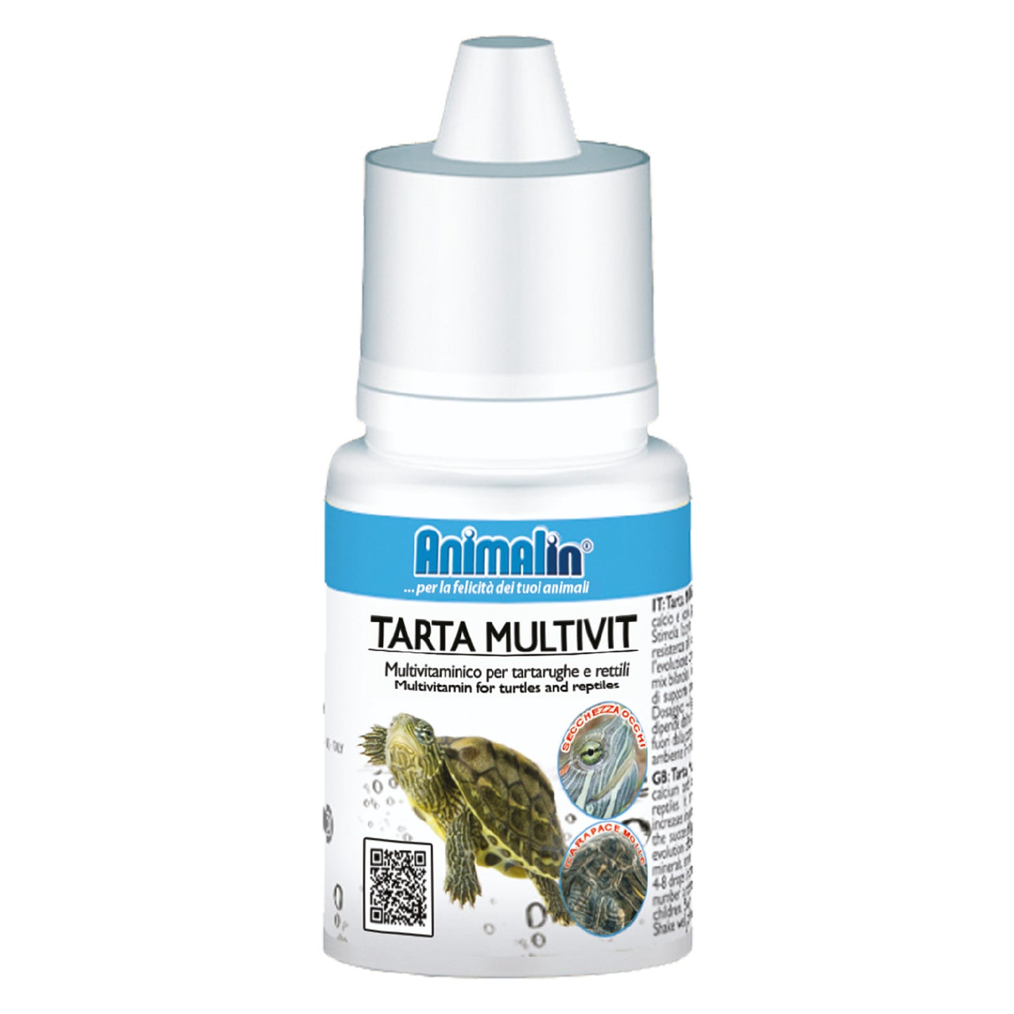 Flacone da 20 ml di multivitaminico liquido Tarta Multivit per tartarughe e rettili con calcio e iodio