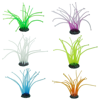 Set di 12 piantine Gelly Color per acquario, 7 x 7 x 8,5 cm, decorazioni colorate sicure per pesci