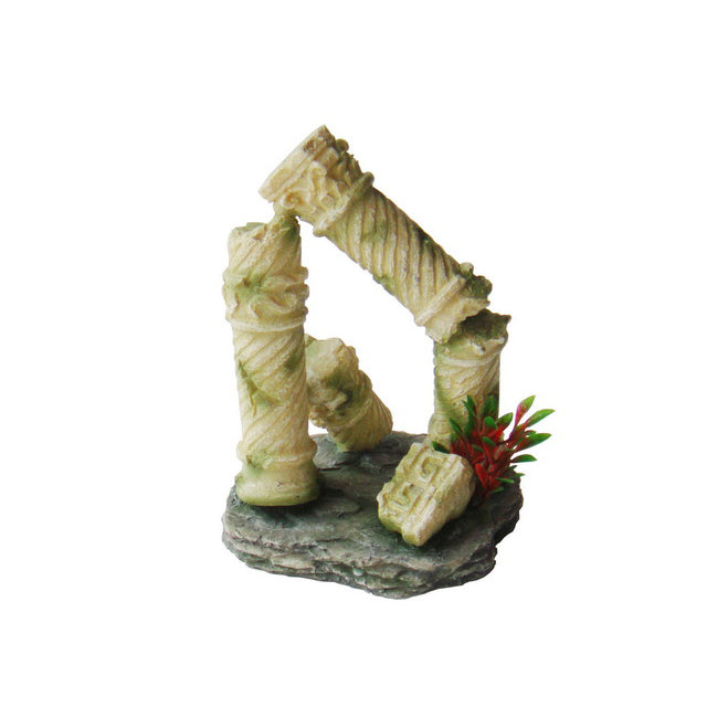 Decorazione Colonne Greche per acquario, 9,5 × 9,5 × 13 cm, materiale sicuro per pesci