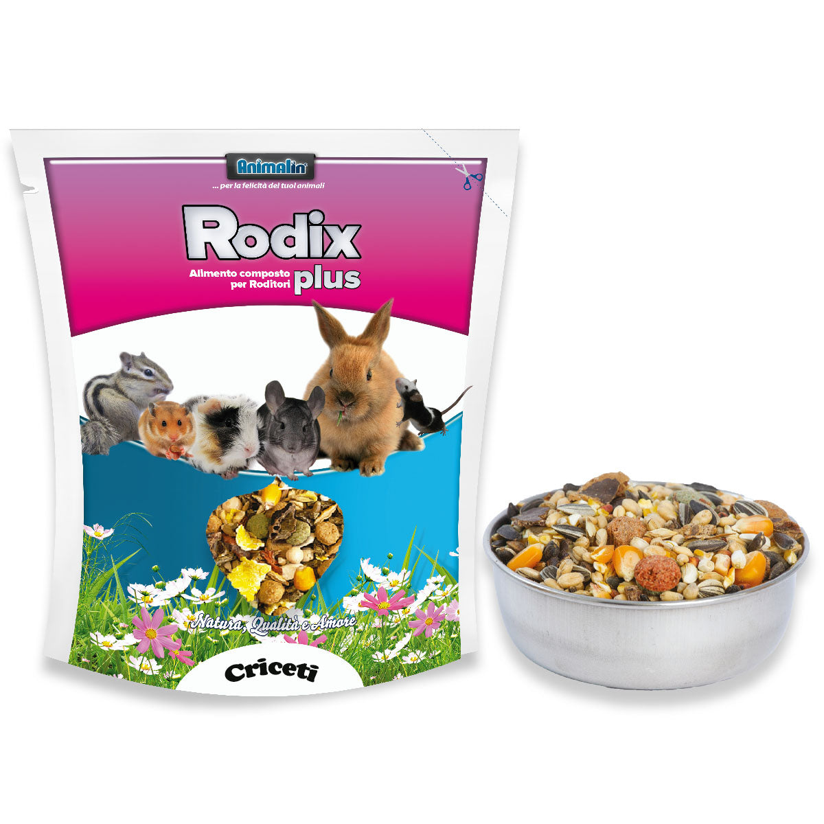 Mix Criceti Plus miscela semi e crocchette vegetali per roditori 700 g