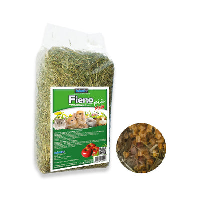 Fieno essiccato naturalmente con pezzi di mela per conigli e roditori, 500 g