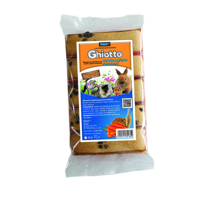 Biscotto Ghiotto per Roditori Carote e Grano Saraceno 35 g