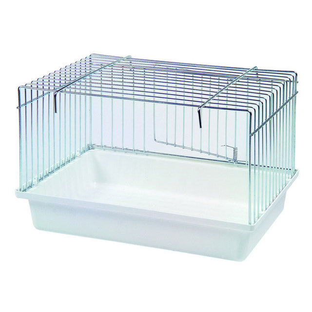 Vaschetta bagnetto con porta per uccellini in plastica resistente, 245 x 175 x 155 mm, con griglia di protezione