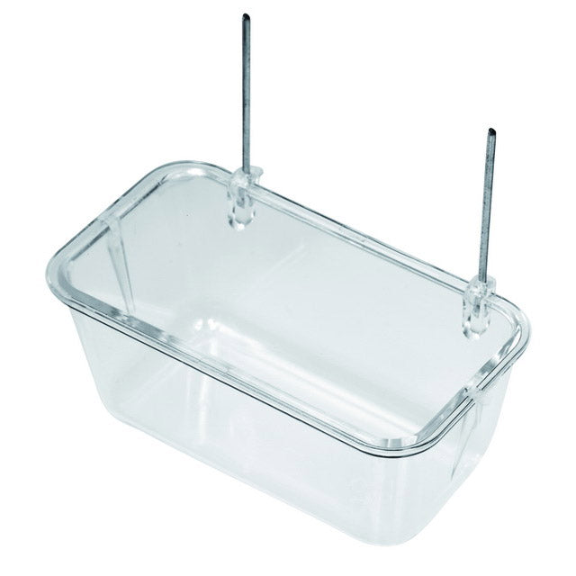 Mangiatoia Titti con ferri metallici per uccelli piccoli, 44 x 82 x 26 mm, in plastica resistente