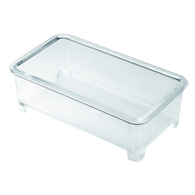 Mangiatoia Elettra vaschetta rinforzata in plastica trasparente per uccelli, 135 x 75 x 40 mm