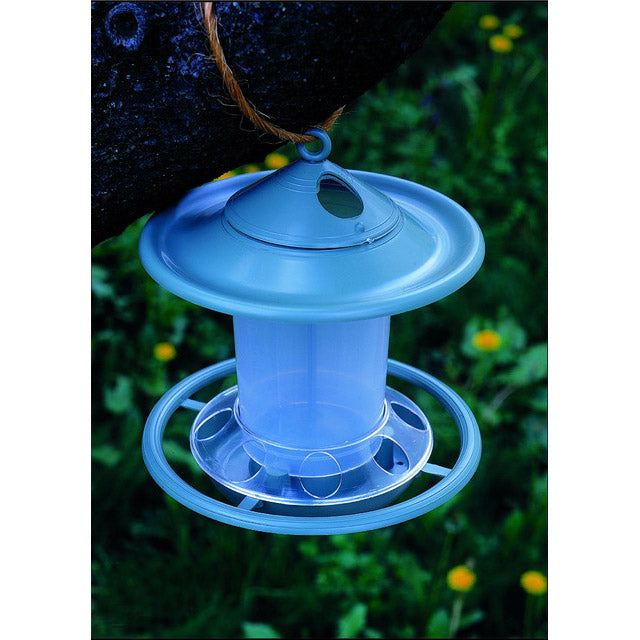 Mangiatoia Margherita per uccelli con posatoi, plastica resistente, diametro 17,5 cm, colori assortiti