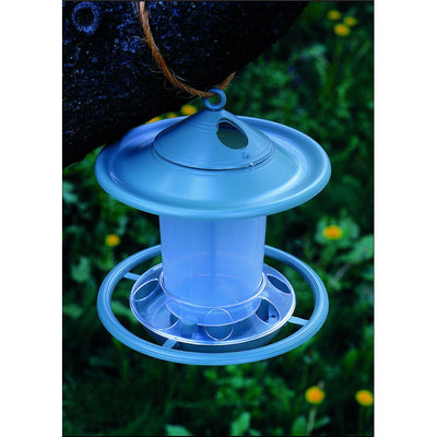 Mangiatoia Margherita per uccelli con posatoi, plastica resistente, diametro 17,5 cm, colori assortiti