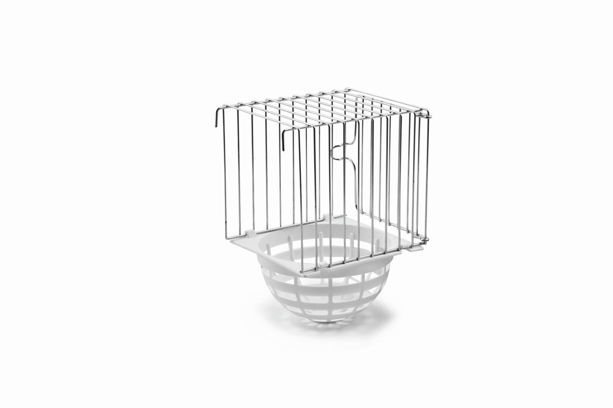 Nido esterno in ferro e plastica per uccelli, 11 × 10 × 16 cm