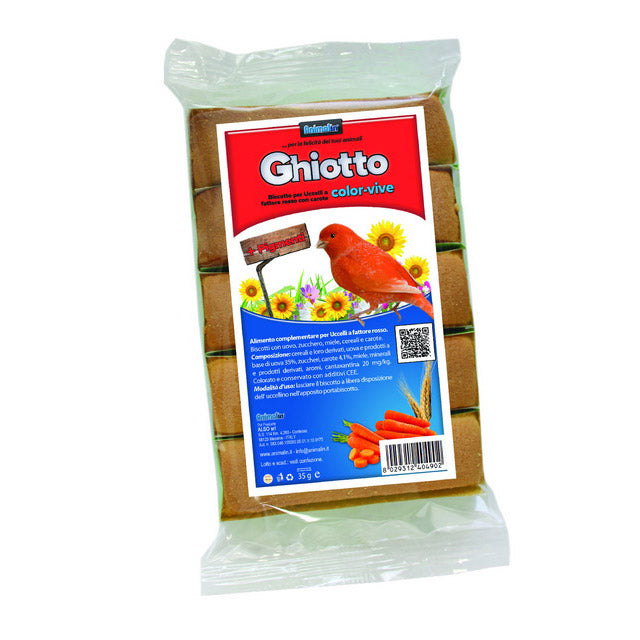 Biscotto Ghiotto per Uccelli Color-Vive, confezione da 35 g con 5 biscotti