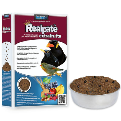 Pastone extrafrutta per uccelli insettivori e frugivori, 850 g, con frutta e cereali
