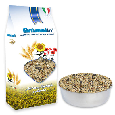Mix Canarini alimento completo in semi naturali per canarini con scagliola, ravizzone e niger