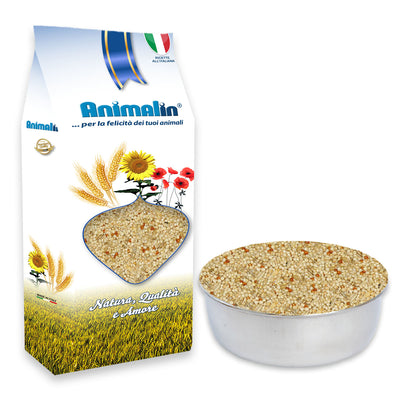 Mix Cocorite con cereali selezionati per uccelli in confezionamento protettivo