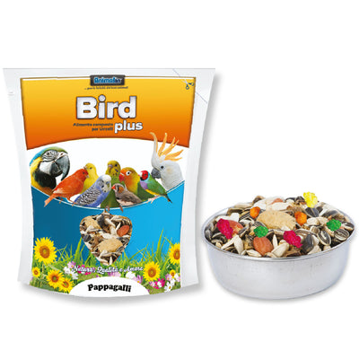 Mangime Mix Pappagalli Plus in semi e cereali per pappagalli di grossa taglia in confezione atmosfera protettiva